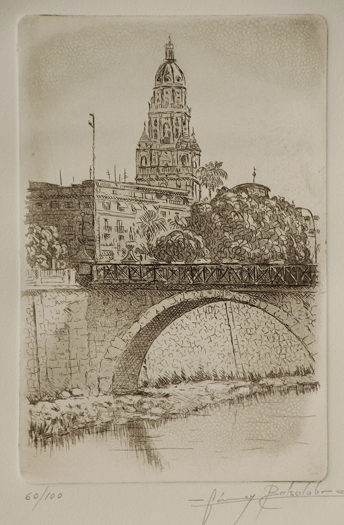 Catedral desde el puente de los peligros murcia